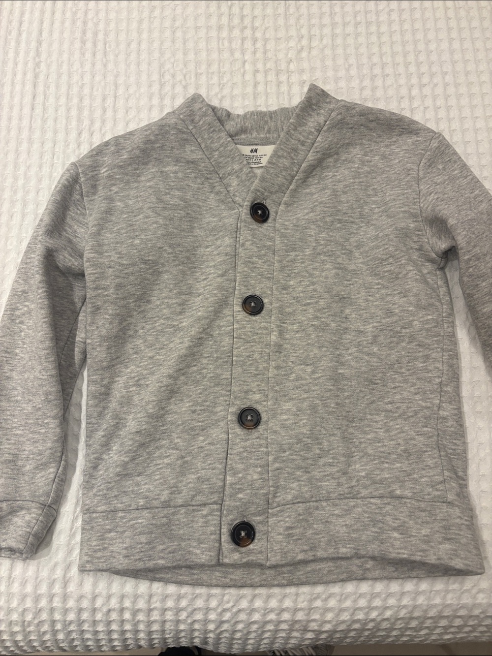 H&M Kids Light Gray Button-Up Cardigan